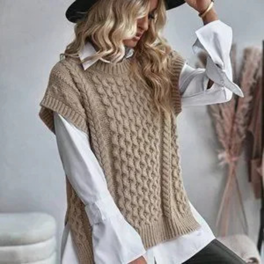 Cable Knit Sweater Vest